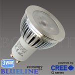 &nbsp;Blueline economy&nbsp;POWER LED 3x1watt 50mm Cree P4 XR-E&nbsp;3W&nbsp;warm wit&nbsp;GU10&nbsp